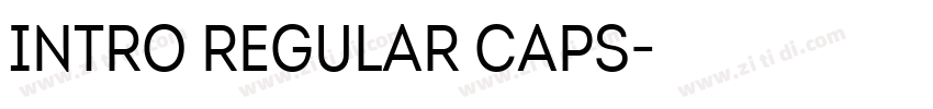 Intro Regular Caps字体转换